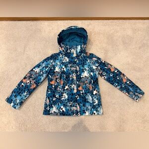 Roxy Jetty Girls Blue Cheetah Jacket, size 8 Small